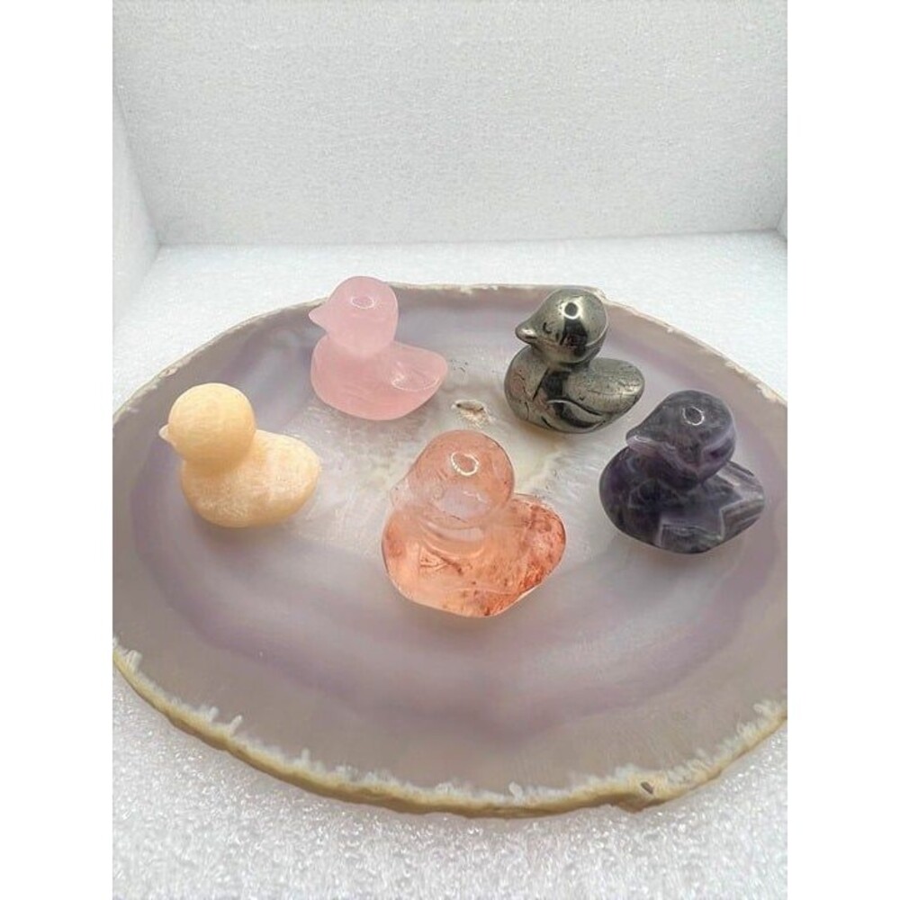 Genuine Gemstone Duck Carving - Your Choice